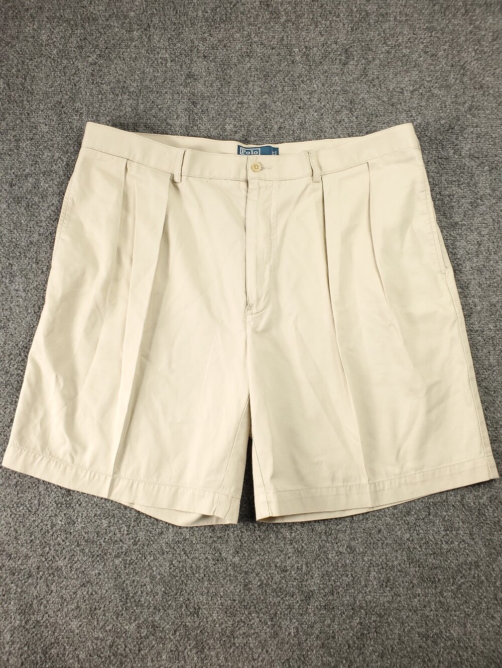 Vintage Polo Ralph Lauren Tyler Shorts 40 Pleated Khaki Chino Preppy Golf Summer
